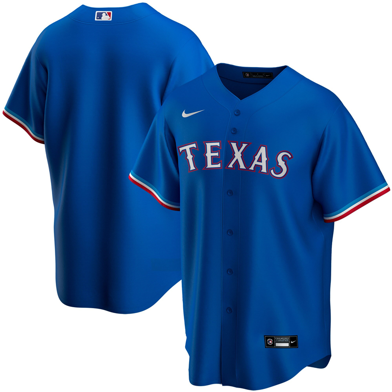 2020 MLB Youth Texas Rangers Nike Royal Alternate 2020 Replica Team Jersey 1->women mlb jersey->Women Jersey
